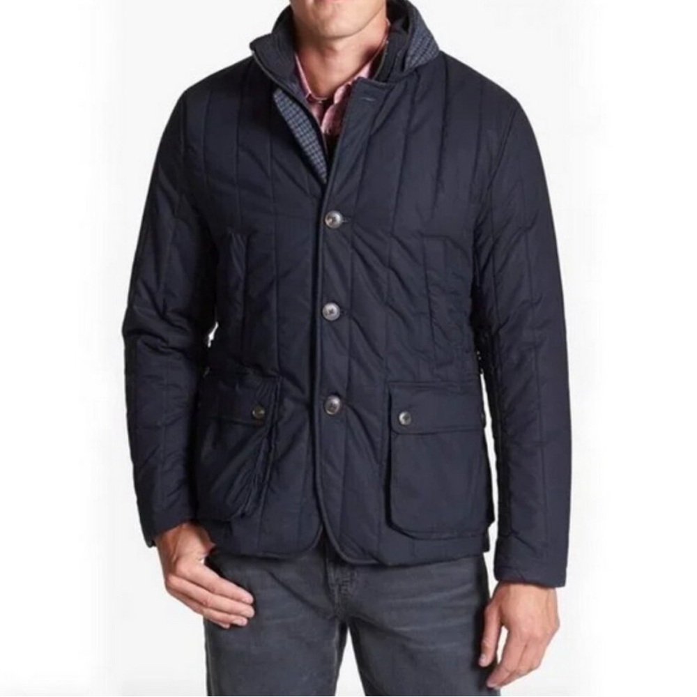 Ted Baker Men's Navy Quilted Puffer Jacket